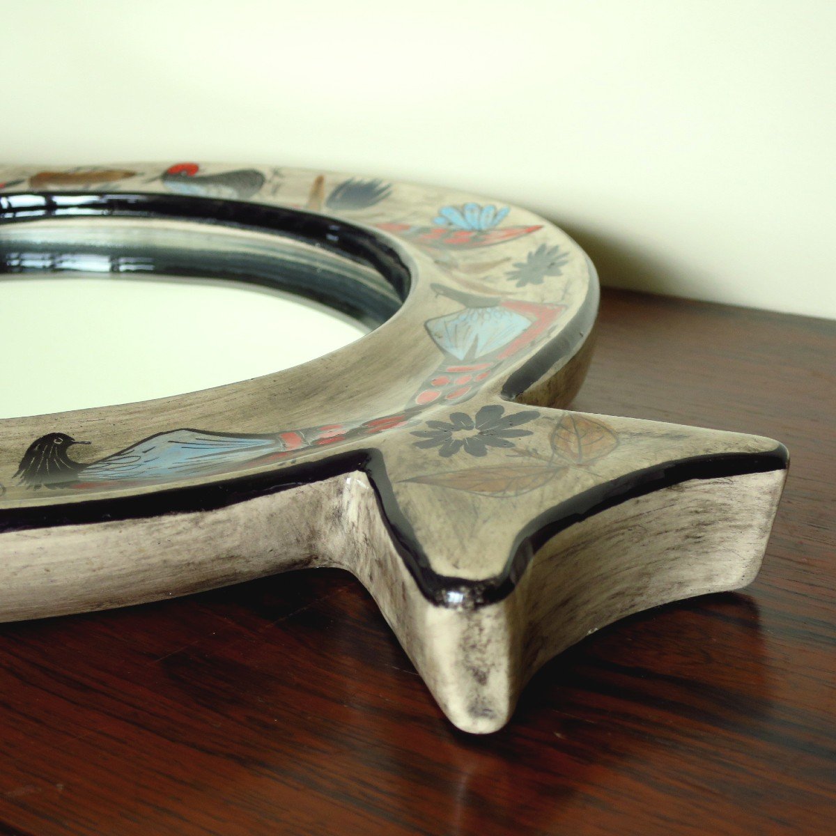 Ceramic Mirror By Jean De Lespinasse-photo-2