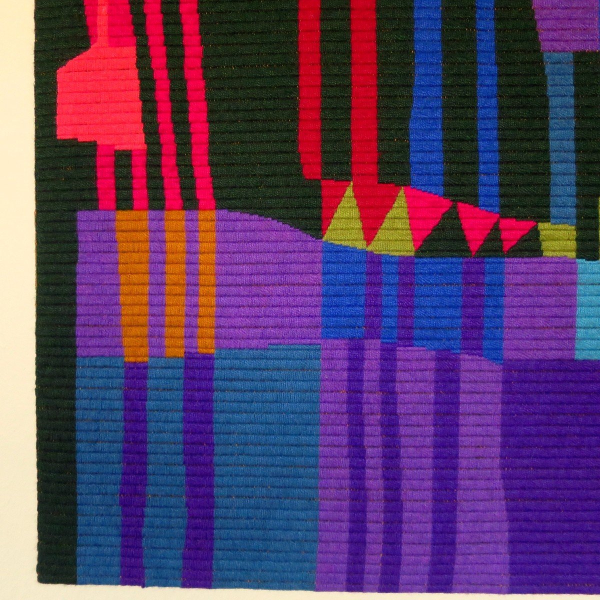 Abstract Tapestry Signed Ga72-photo-3