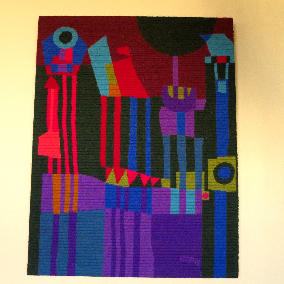 Abstract Tapestry Signed Ga72
