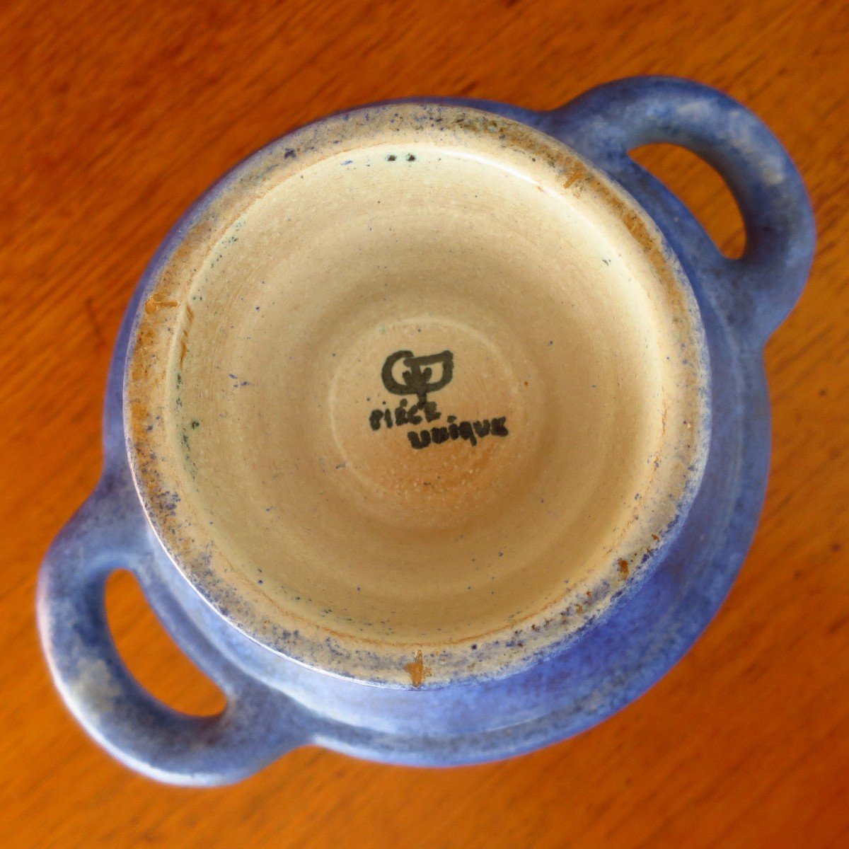 Pot couvert  La grange aux potiers en céramique bleu-photo-3