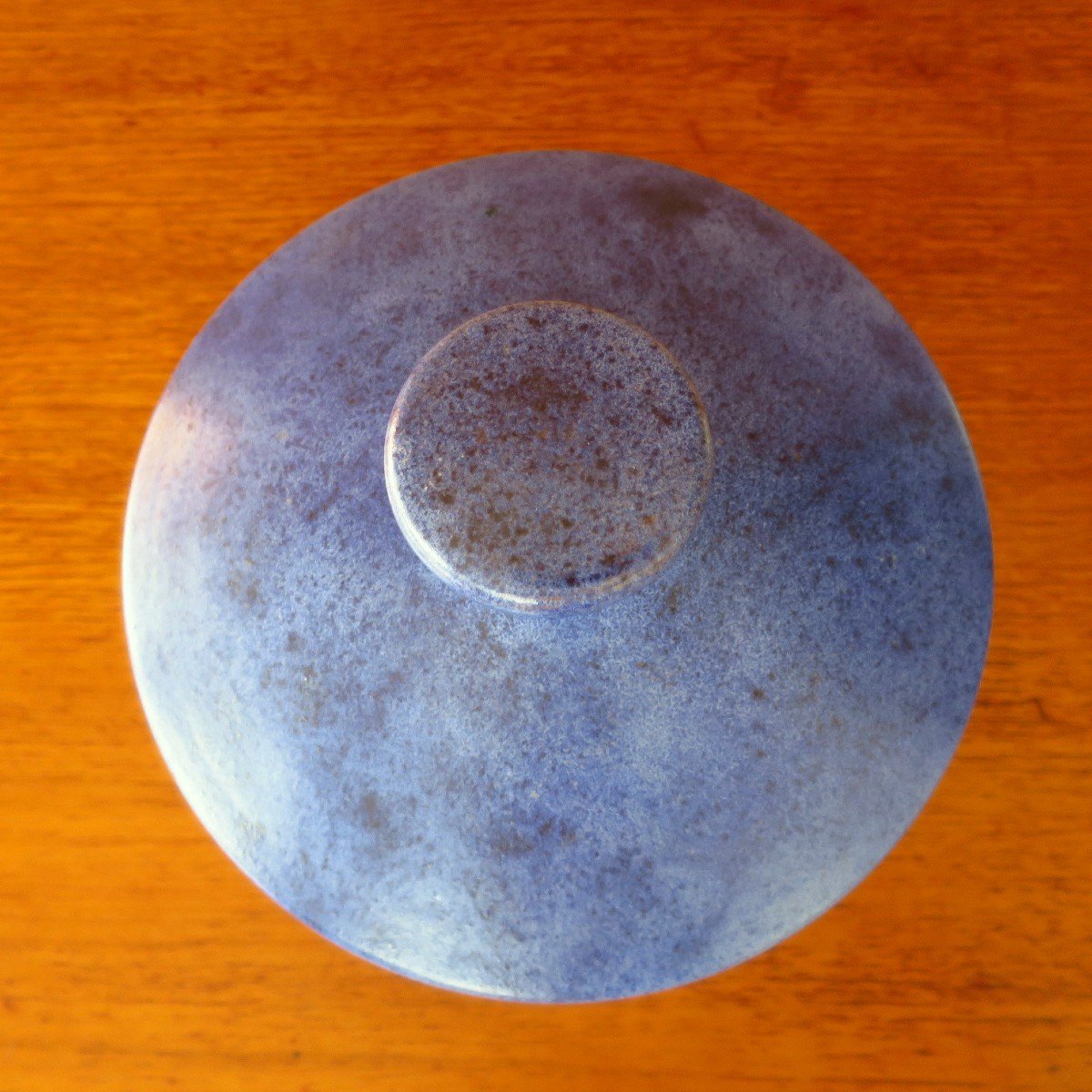 Pot couvert  La grange aux potiers en céramique bleu-photo-1