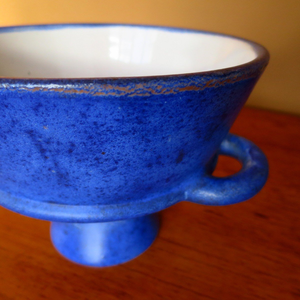 Pot couvert  La grange aux potiers en céramique bleu-photo-4
