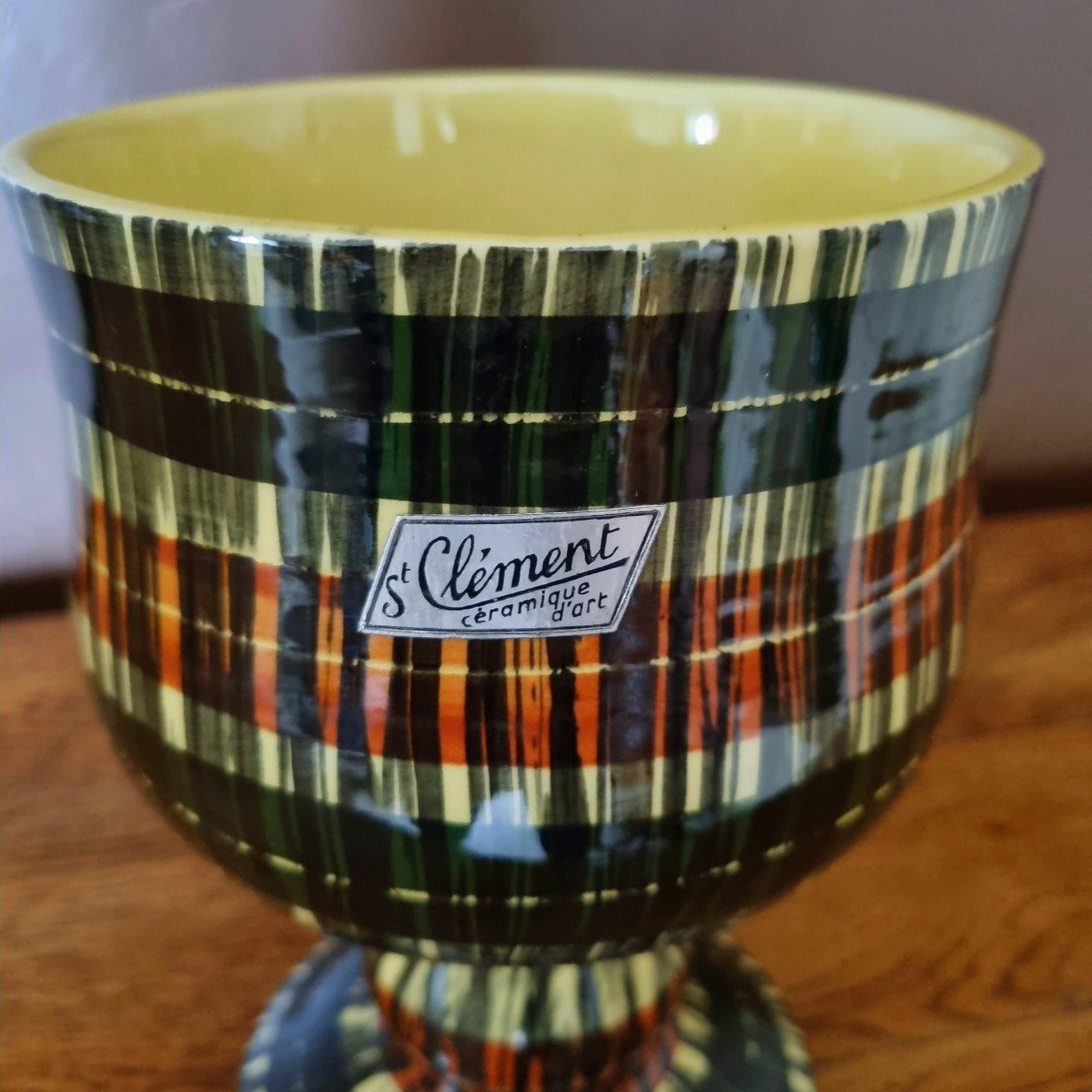 Saint Clément Footed Cup Around 1950-photo-4