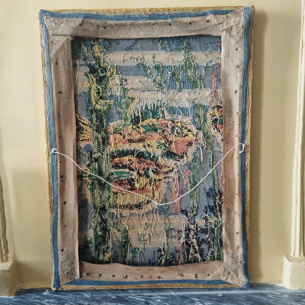 Fish Tapestry By Jean Lurçat On Canvas, 20th Century-photo-4