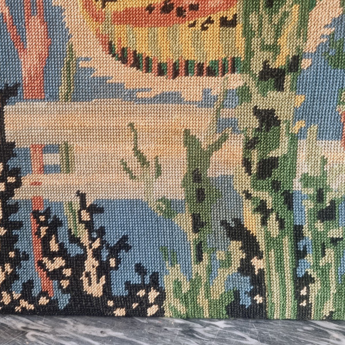 Fish Tapestry By Jean Lurçat On Canvas, 20th Century-photo-5