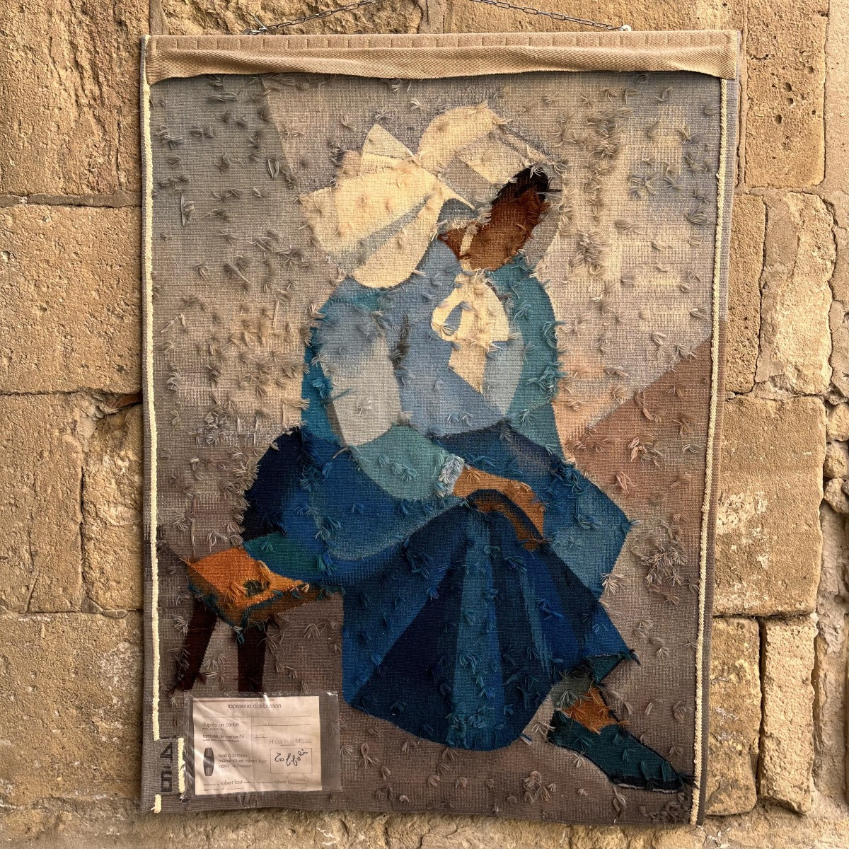 Tapisserie de Louis Toffoli tissée à Aubusson par les Ateliers Robert Four "La payse"-photo-6