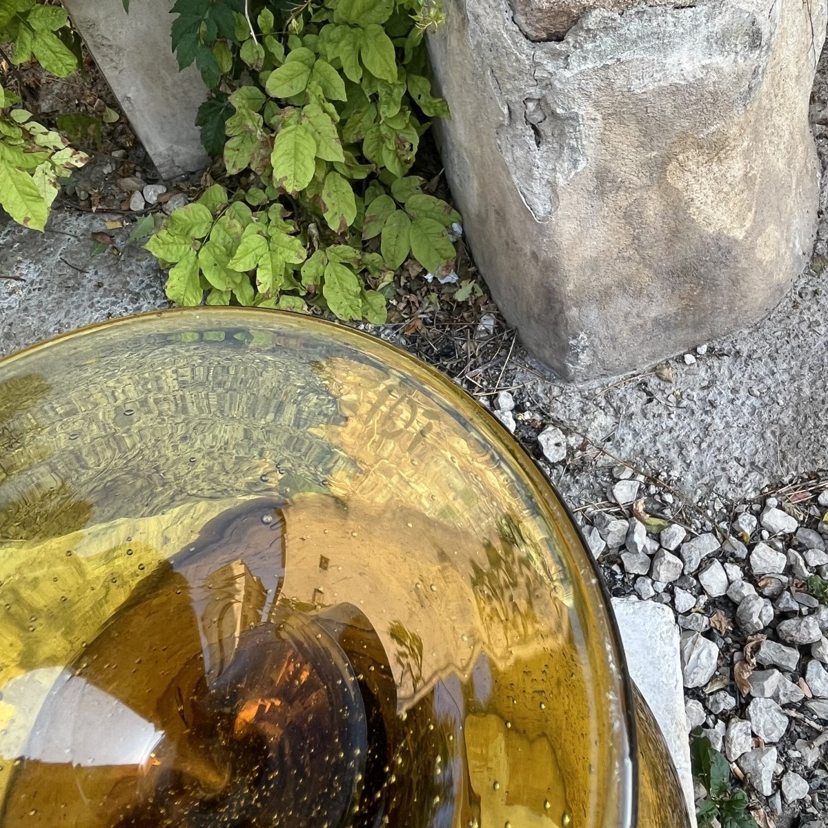 Biot Stemmed Glass In Blown Glass Circa 1960-photo-2