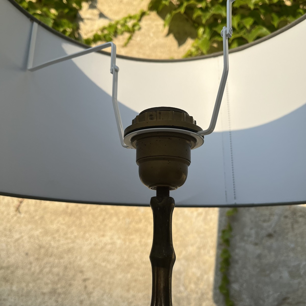 Bagues Bamboo-style Bronze Floor Lamp, Circa 1960-photo-1