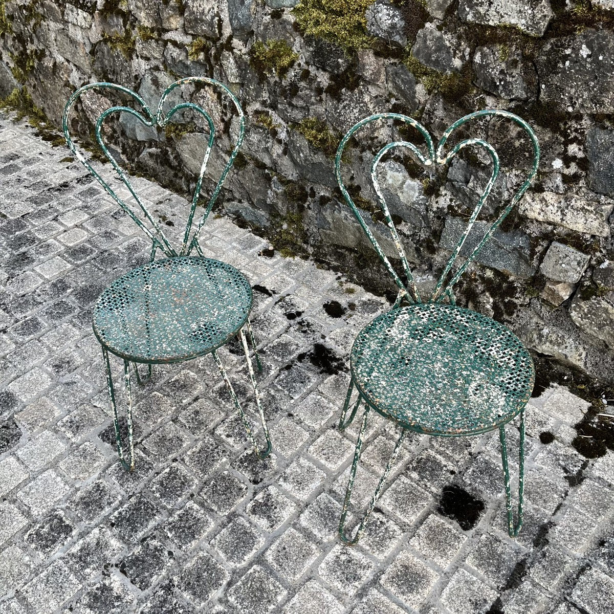 Pair Of "heart" Chairs By Mathieu Matégot, Circa 1950-photo-2