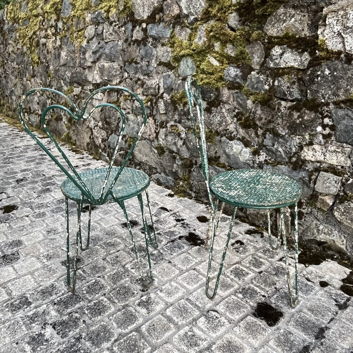 Pair Of "heart" Chairs By Mathieu Matégot, Circa 1950-photo-3