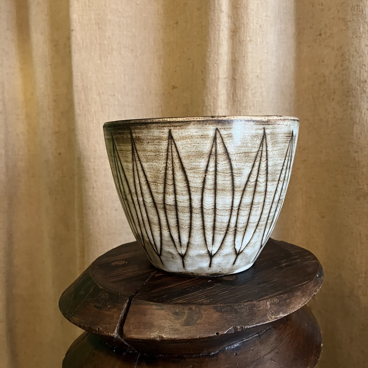 Coupe de Jacques Pouchain signée L’Atelier Dieulefit, circa 1960-photo-1