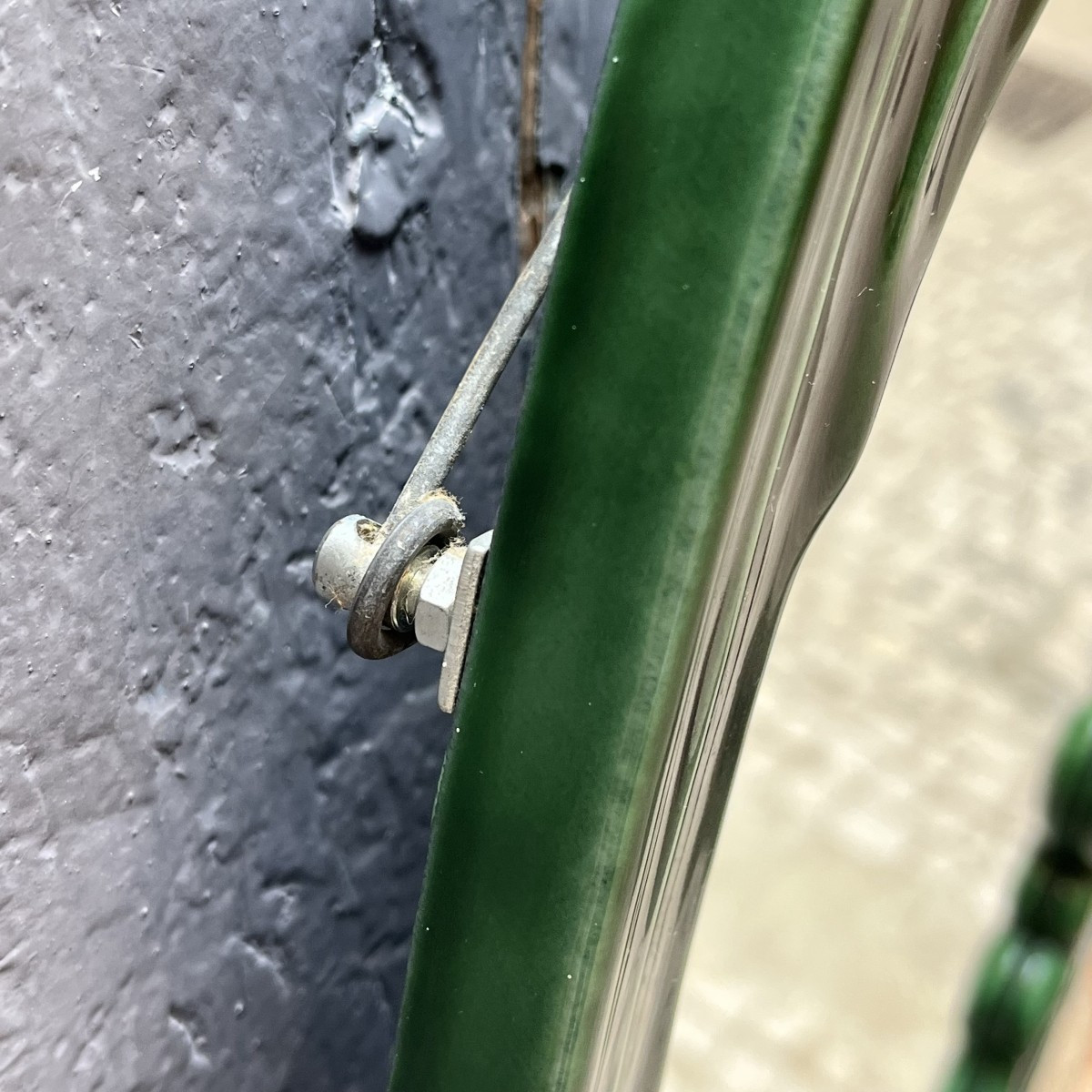 Green Oval Mirror In Enamelled Cast Iron, Art Nouveau Style, Jugenstill-photo-2