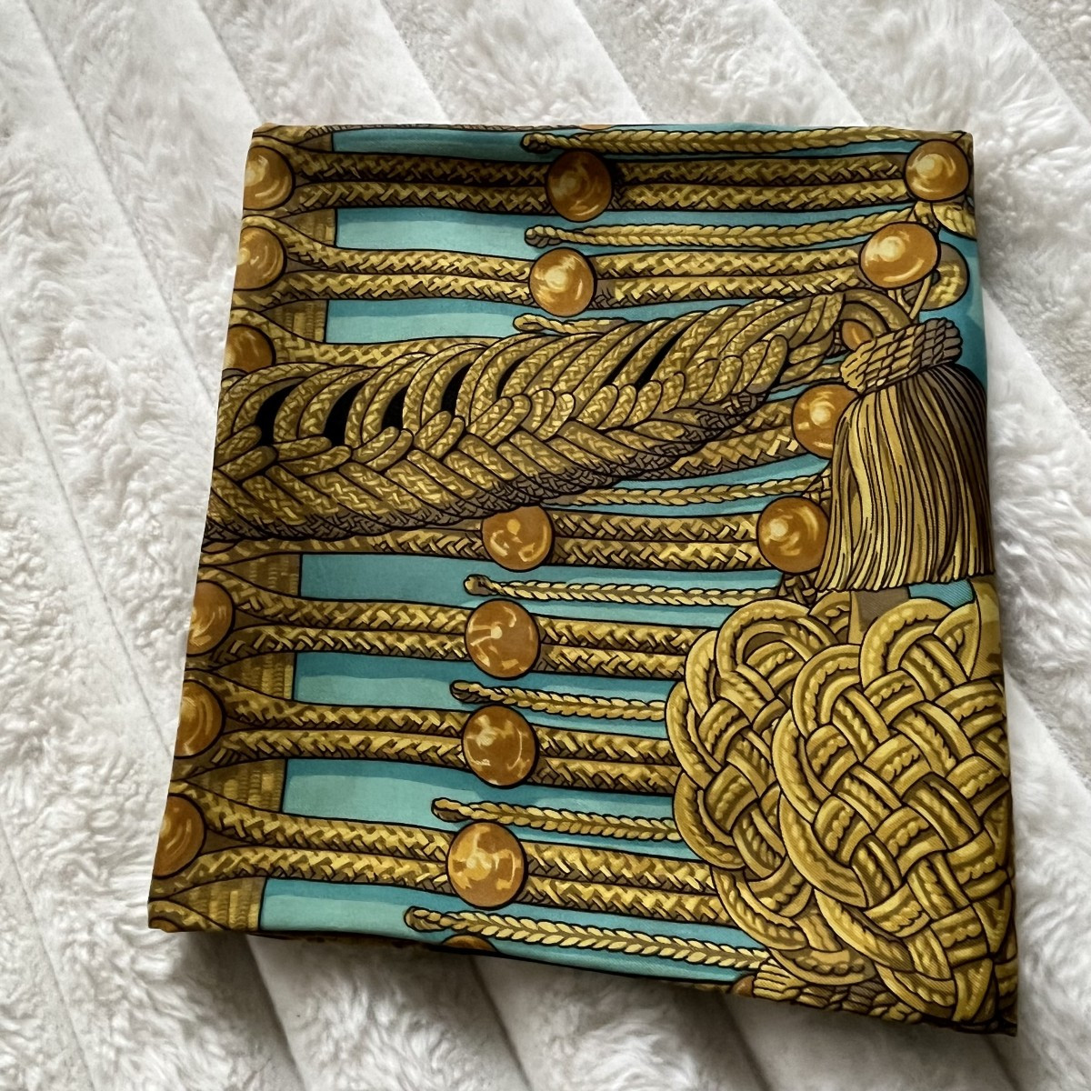 Hermès "brandenburg" Scarf By Cathy Latham, 1972-photo-4