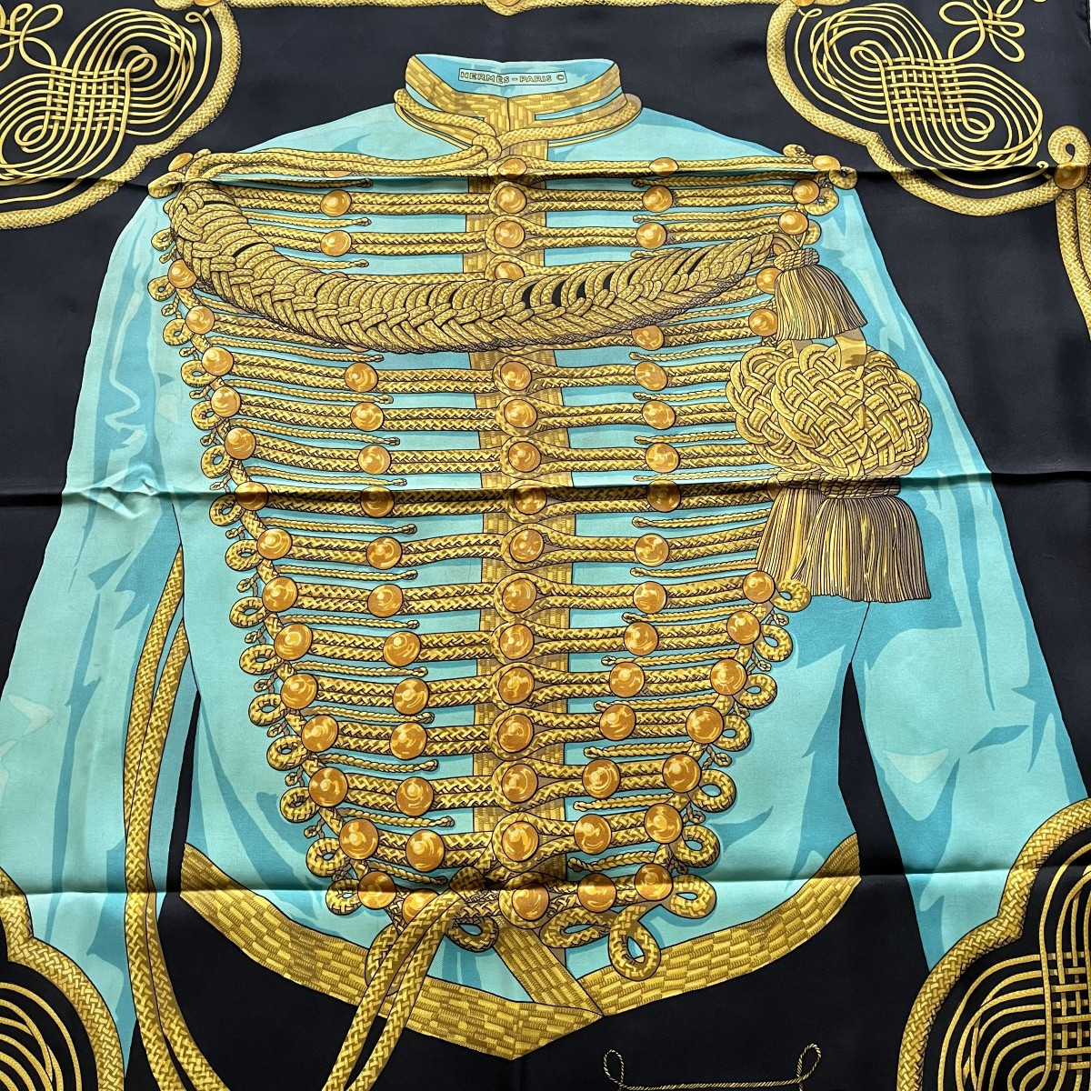 Hermès "brandenburg" Scarf By Cathy Latham, 1972-photo-2