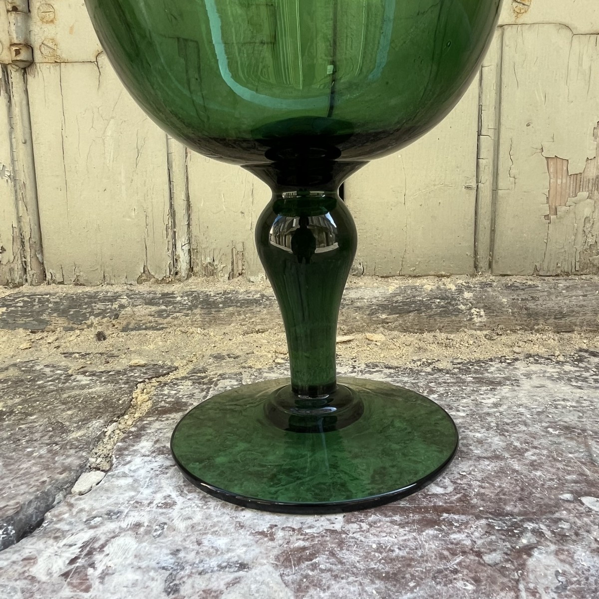 Empoli Stemmed Glass, Circa 1950-photo-4