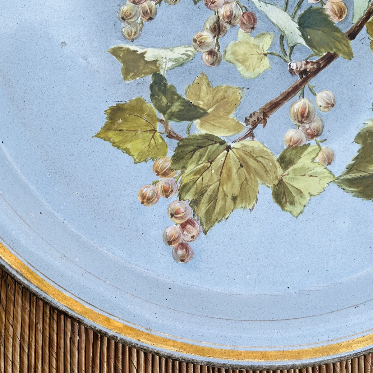 Round Napoleon III Enameled Sheet Metal Tray -photo-5