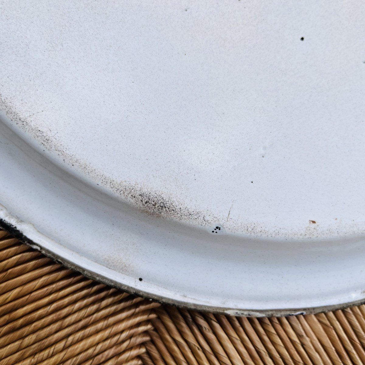 Round Napoleon III Enameled Sheet Metal Tray -photo-7