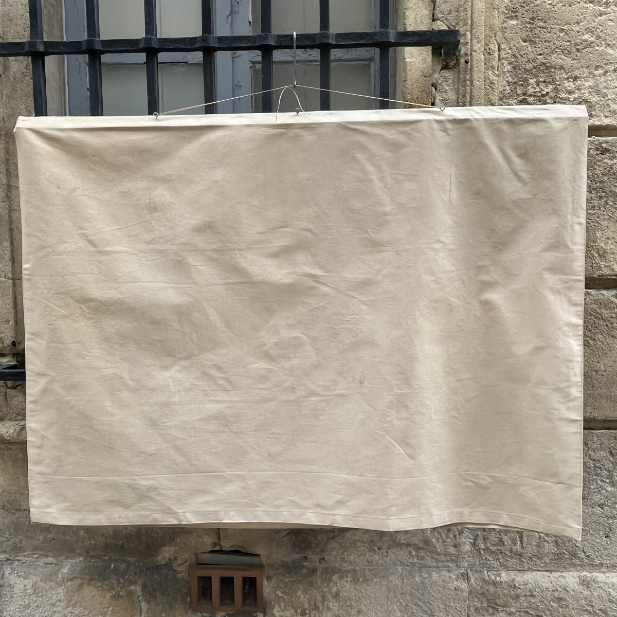 Tapisserie sérigraphie "la marchande de fleurs à Paris" de Forest circa 1950-photo-6