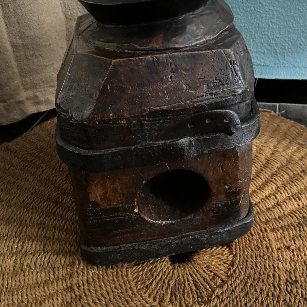 Vis de pressoir XVIIIe formant colonne haute -photo-3