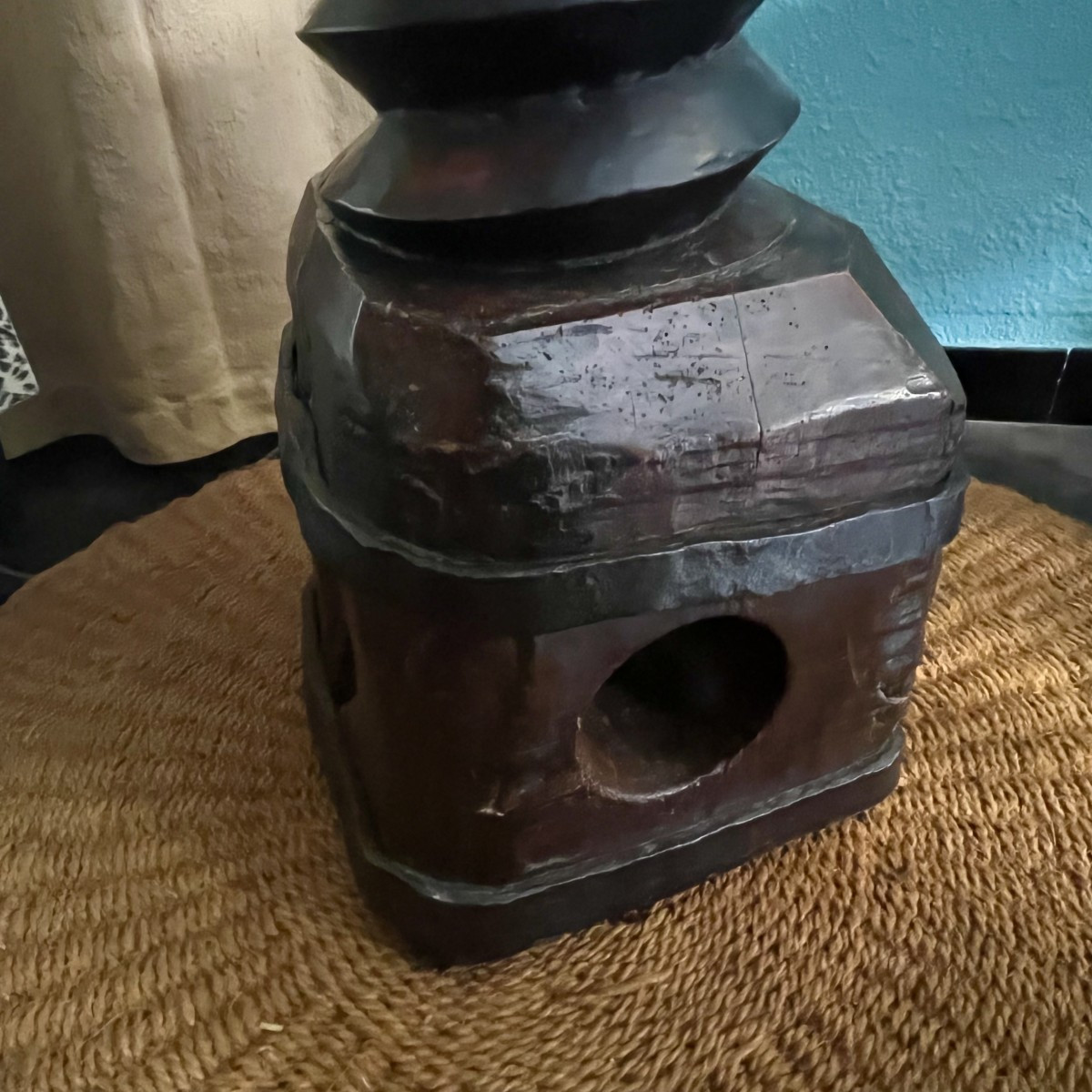 Vis de pressoir XVIIIe formant colonne haute -photo-1