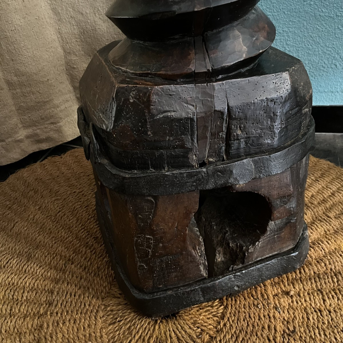 Vis de pressoir XVIIIe formant colonne haute -photo-2