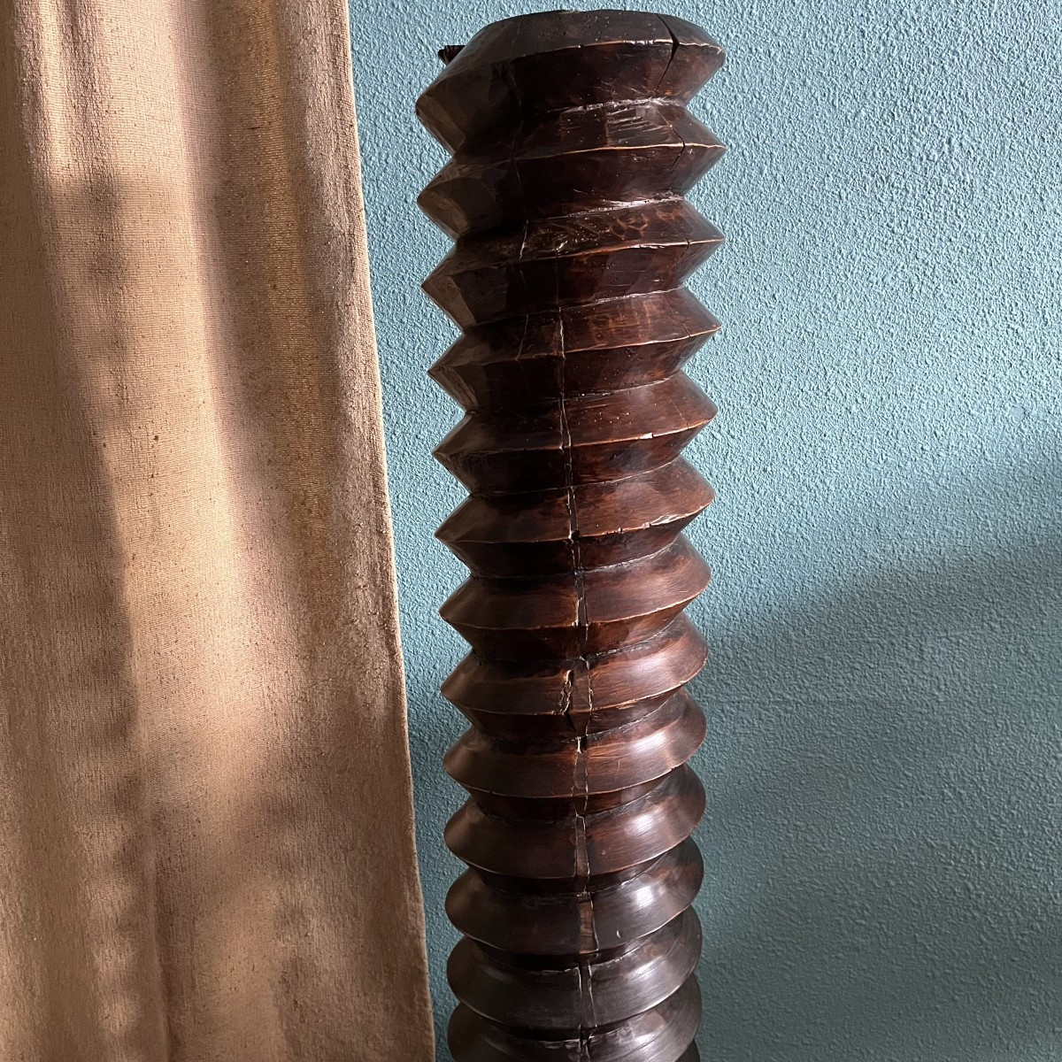 Vis de pressoir XVIIIe formant colonne haute -photo-3