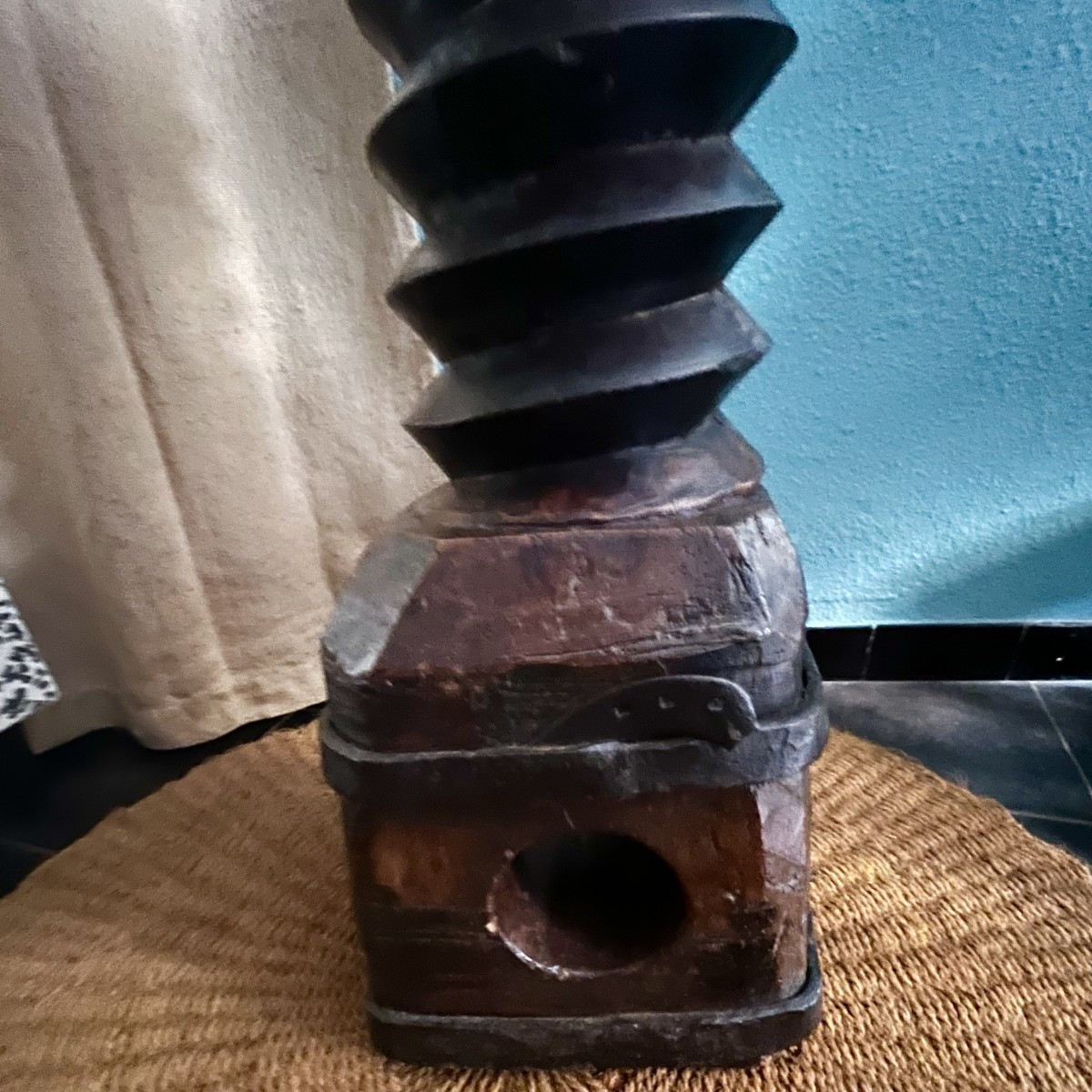 Vis de pressoir XVIIIe formant colonne haute -photo-5