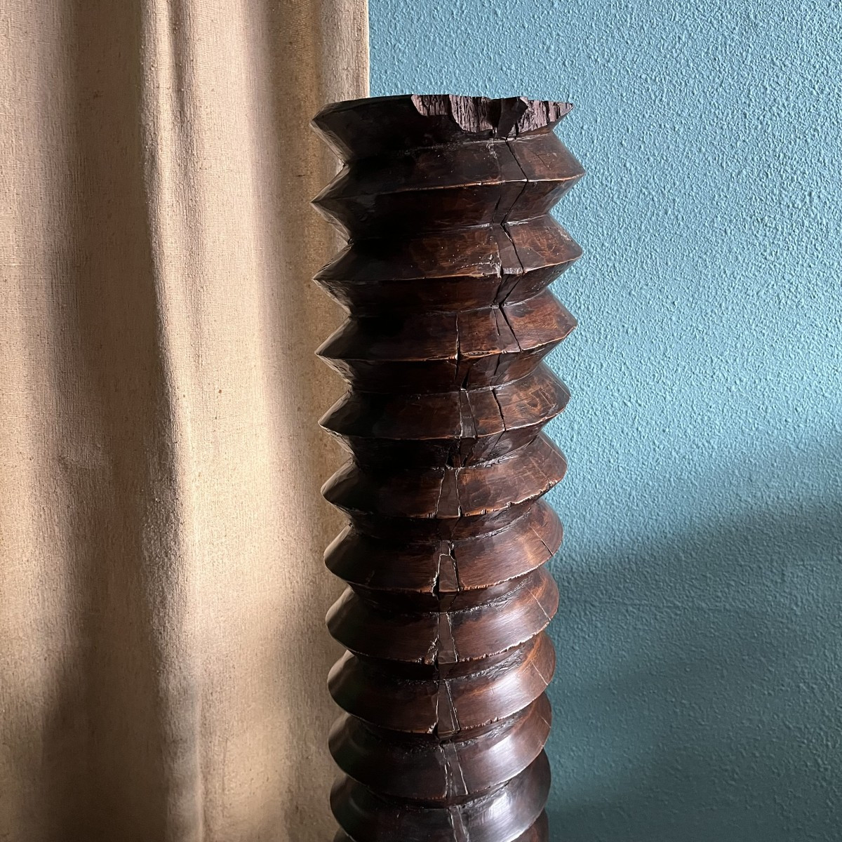 Vis de pressoir XVIIIe formant colonne haute -photo-7