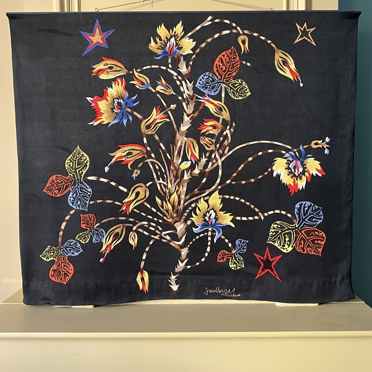 Tapisserie sérigraphie Bosquet de Jean Lurçat circa 1950