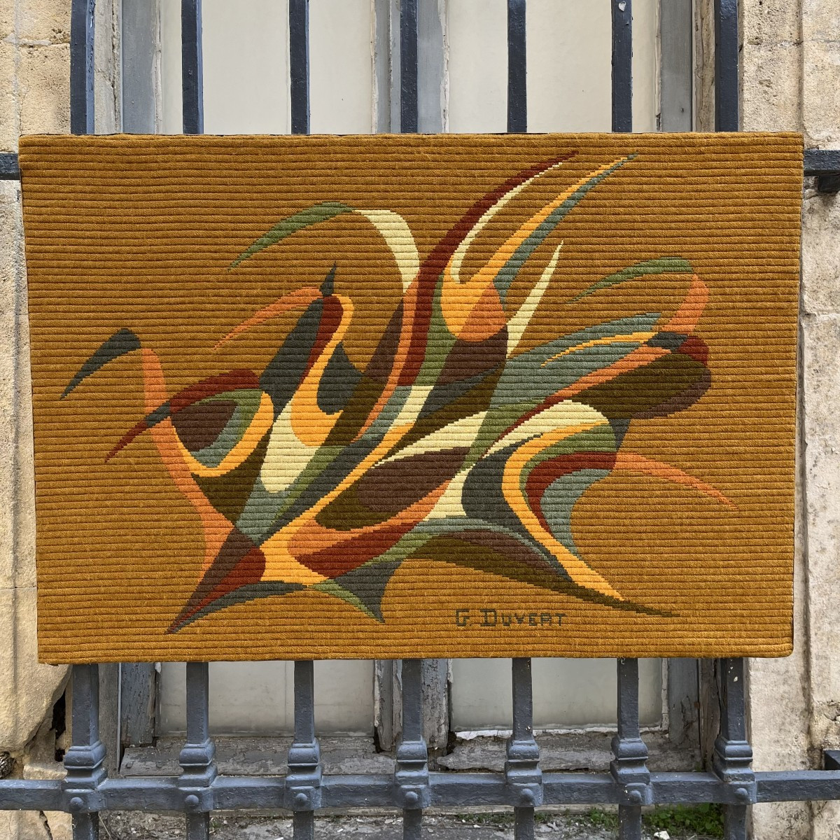 Tapestry “autumn” By Gilles Duvert, 20th Century