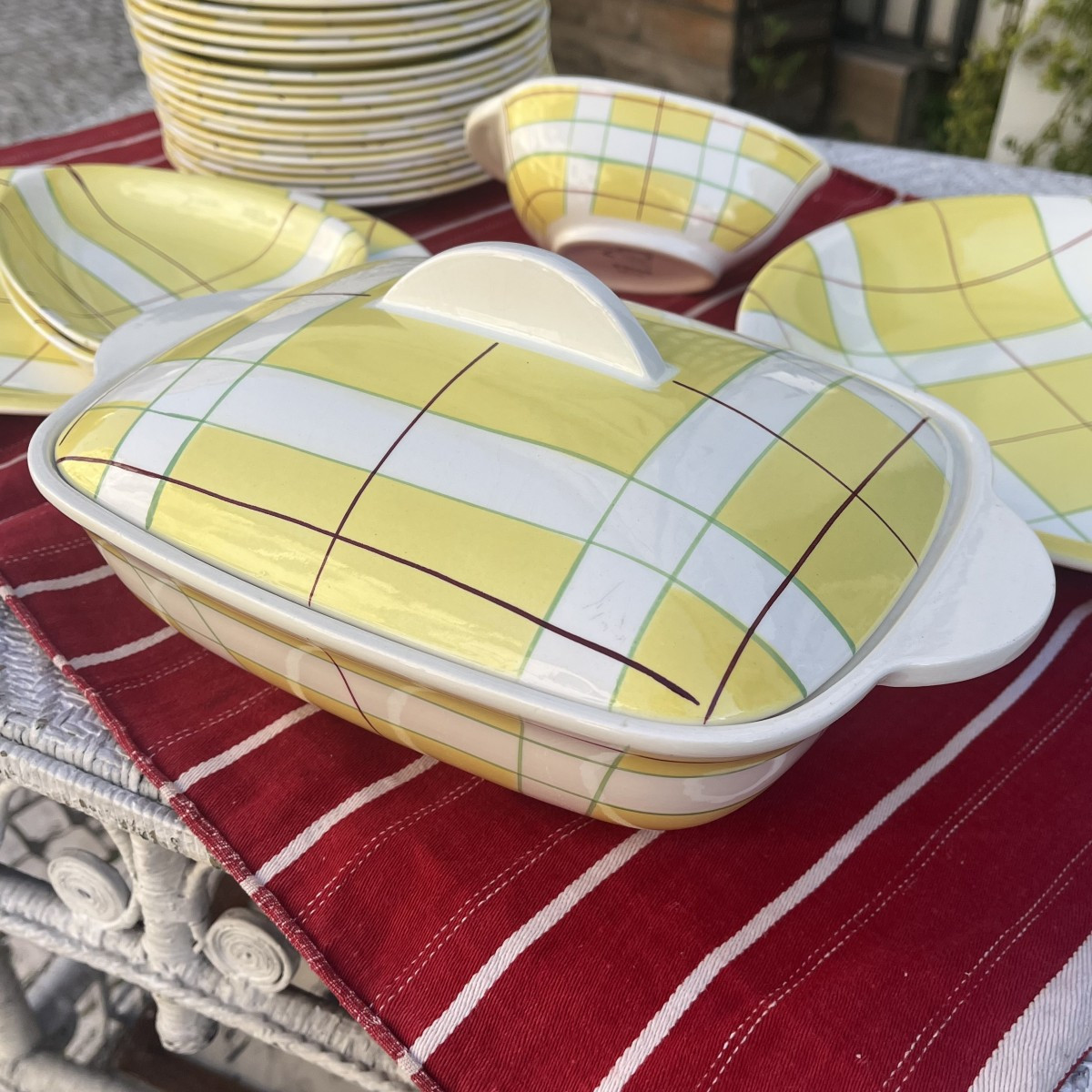 Salins Dinner Service, Hossegor Model, Yellow, 21 Pieces, 1950-60s-photo-2