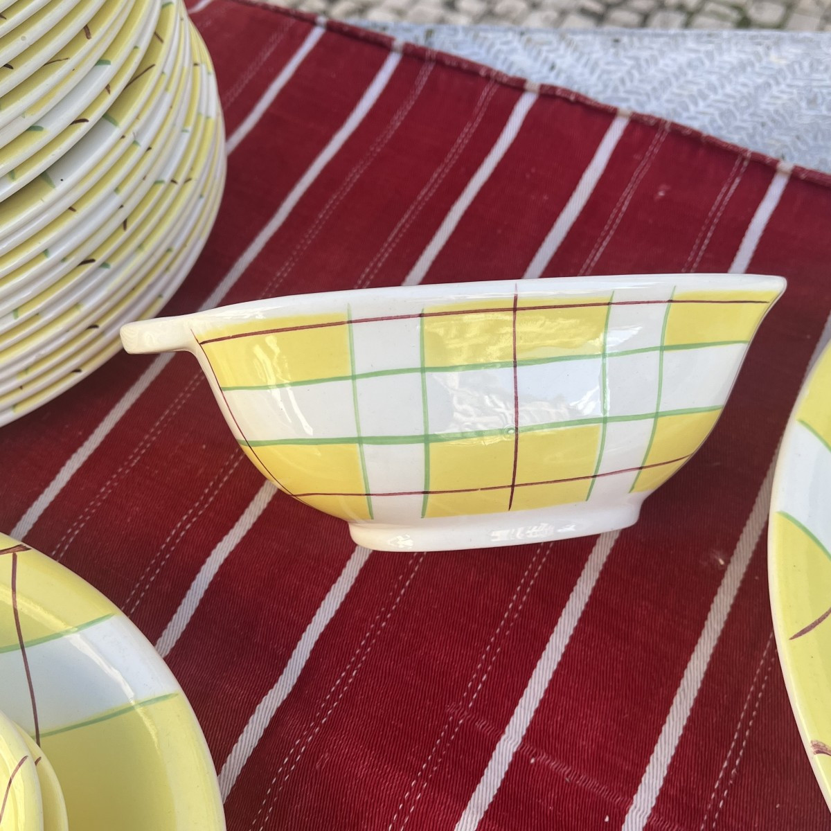 Salins Dinner Service, Hossegor Model, Yellow, 21 Pieces, 1950-60s-photo-4