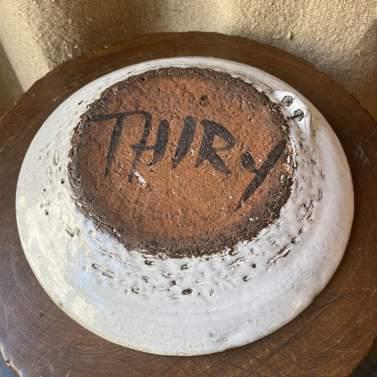 Decorative Plate Or Platter By Albert Thiry, Vallauris Circa 1960-photo-3