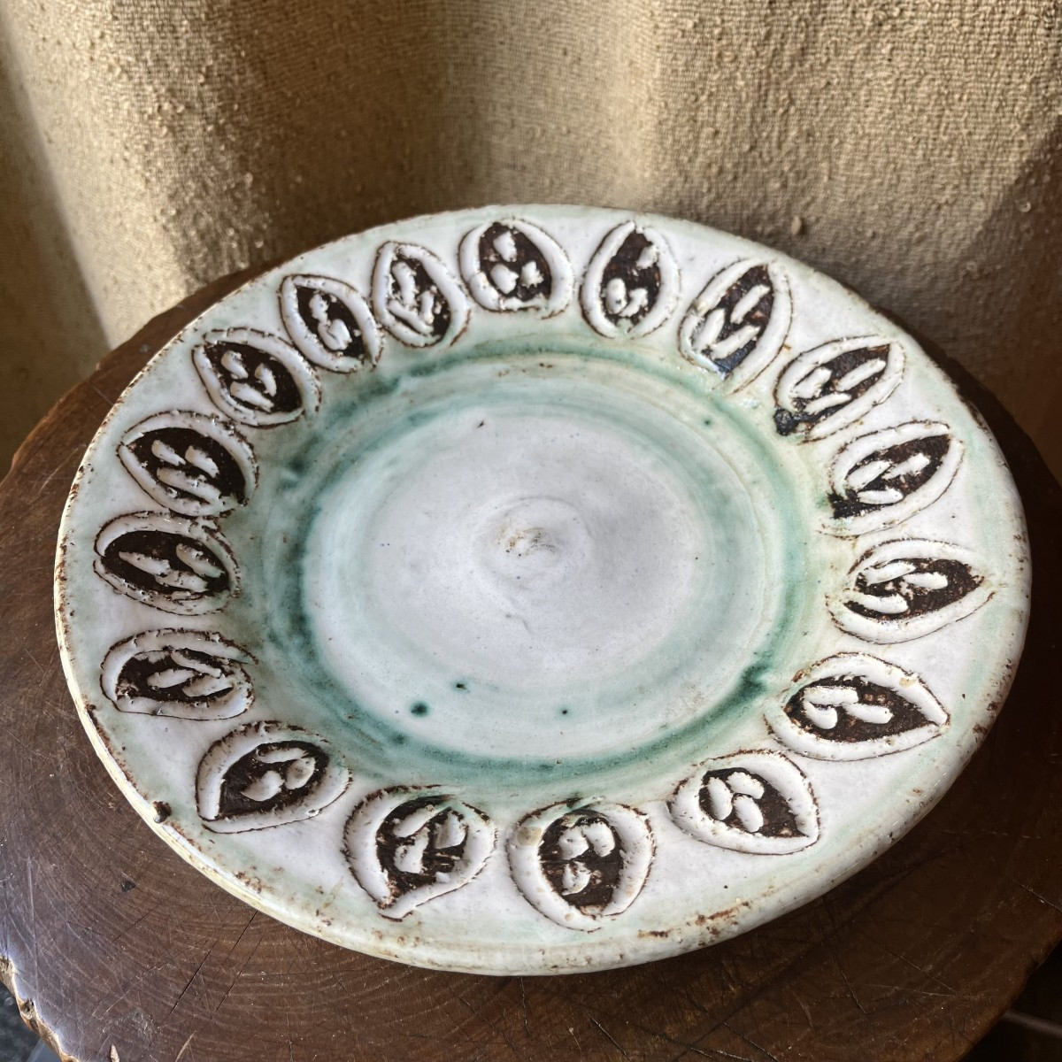 Decorative Plate Or Platter By Albert Thiry, Vallauris Circa 1960