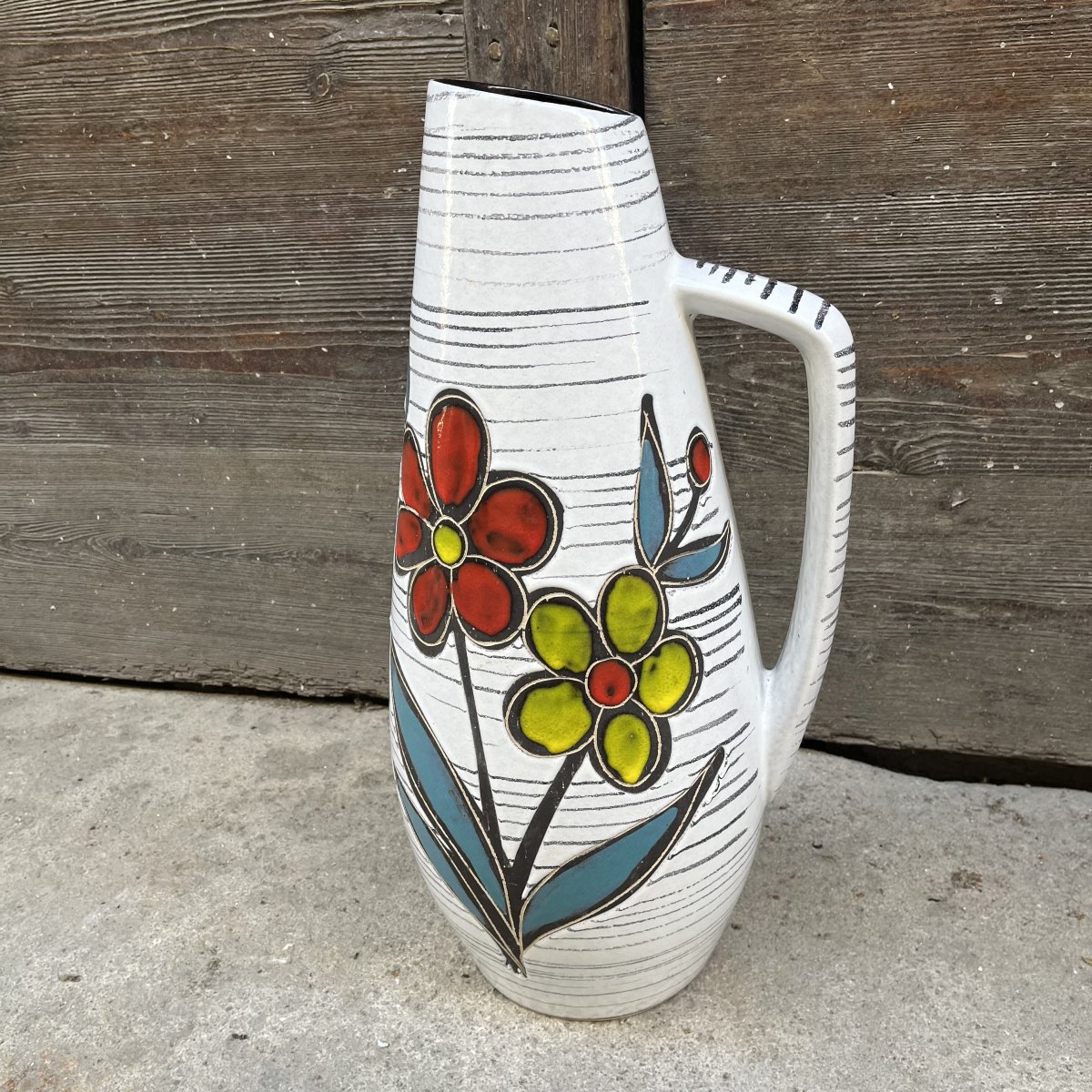 W. Germany Ceramic Vase From The 1950s-photo-2