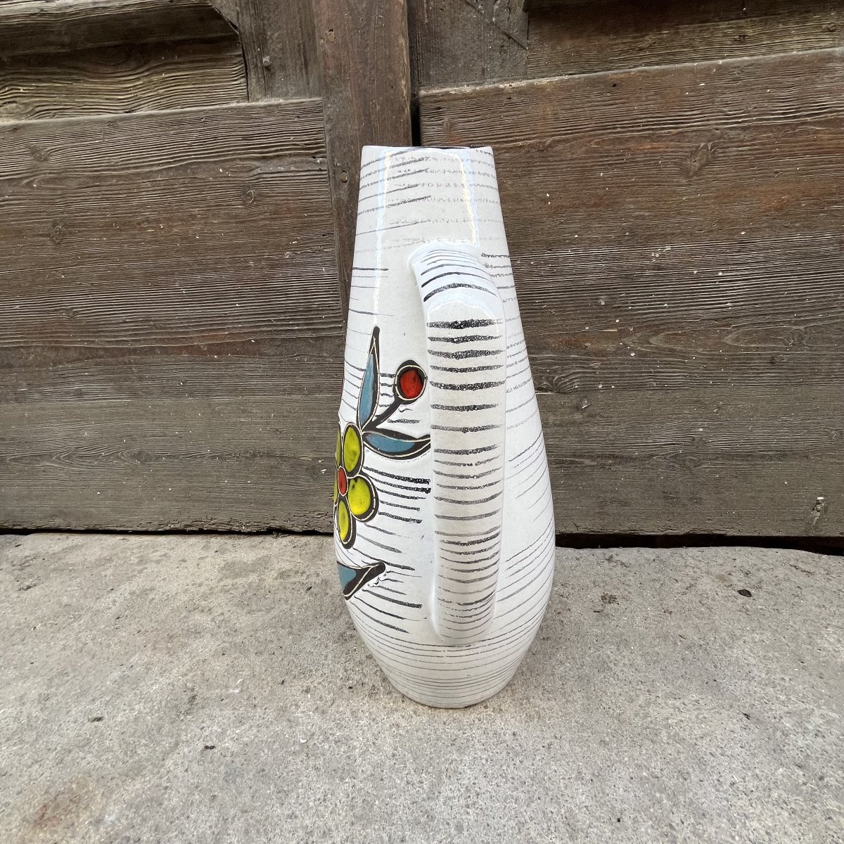  W. Germany Ceramic Vase From The 1950s-photo-1