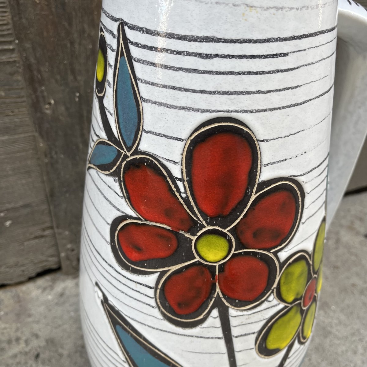  W. Germany Ceramic Vase From The 1950s-photo-4