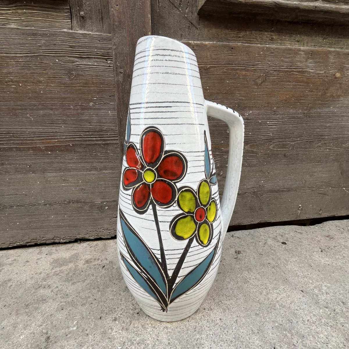  W. Germany Ceramic Vase From The 1950s