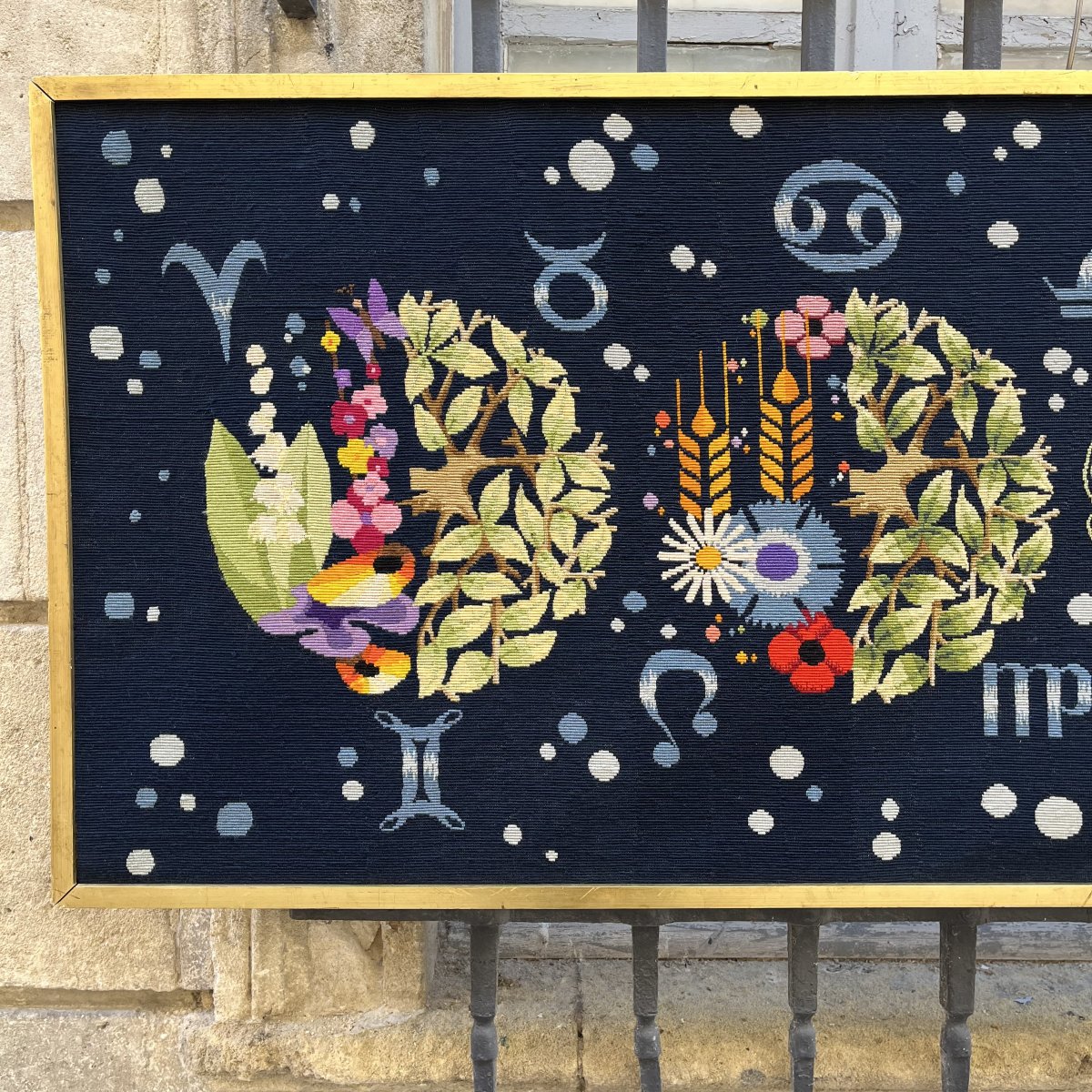 Tapisserie ”Les 4 saisons” signée PLG, années 1950, dlg de Jean Picard Le Doux-photo-2