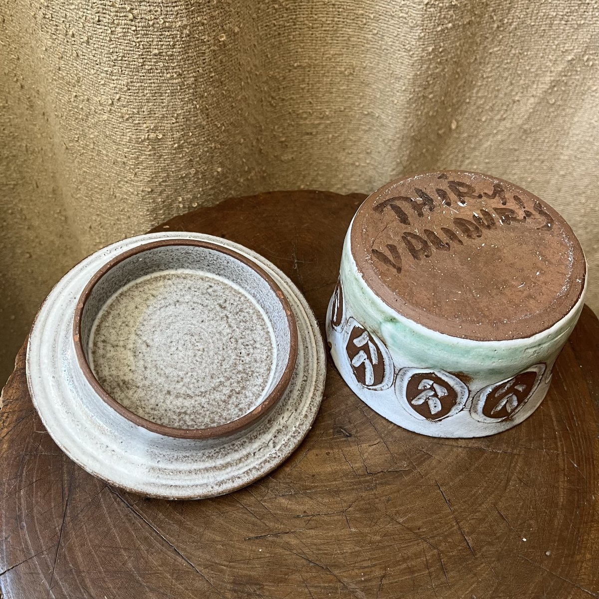 Pot couvert à l’oiseau d’Albert Thiry, Vallauris, circa 1960-photo-4