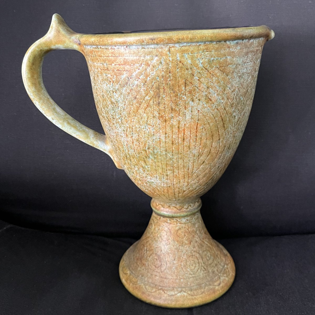 "chalice" Pitcher From La Grange Aux Potiers-photo-2