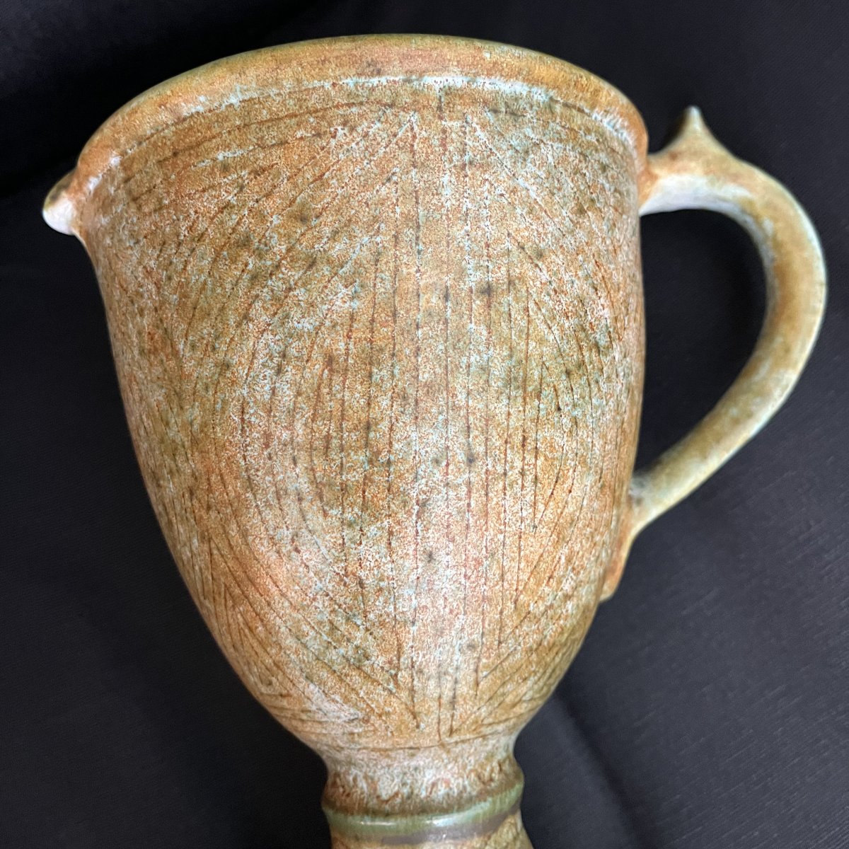 "chalice" Pitcher From La Grange Aux Potiers-photo-5