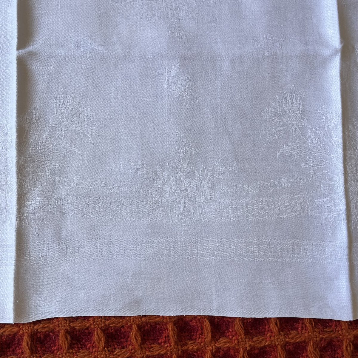 8 serviettes de table en lin monogrammées CF, fin XIX°-photo-2