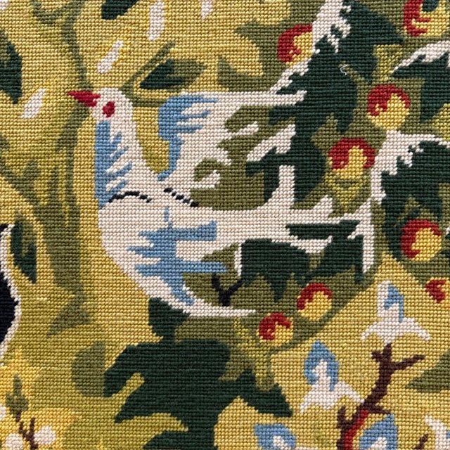 Wall Tapestry “the Lyre With Birds,” Circa 1950-photo-1