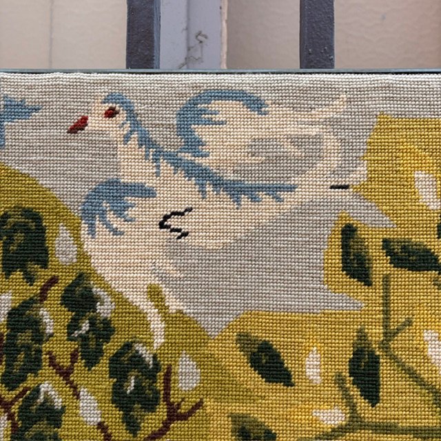 Wall Tapestry “the Lyre With Birds,” Circa 1950-photo-2