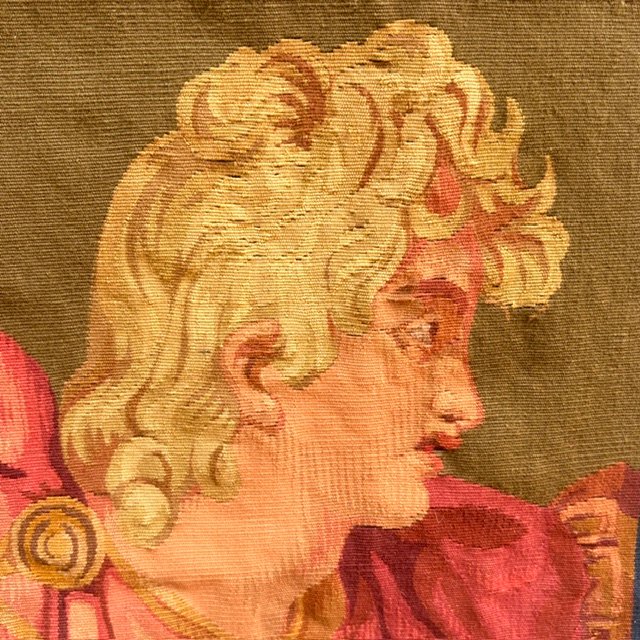 Tapisserie "personnage antique" signé et daté MM 54-photo-2