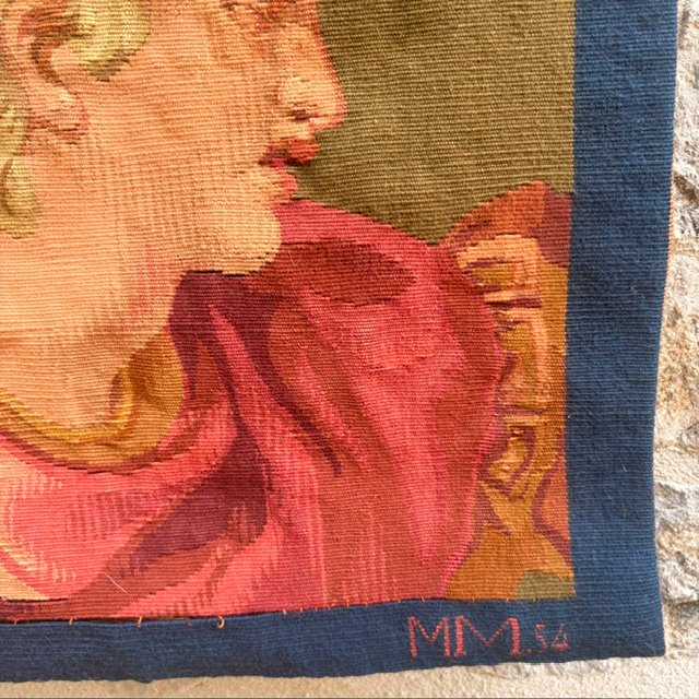 Tapisserie "personnage antique" signé et daté MM 54-photo-2