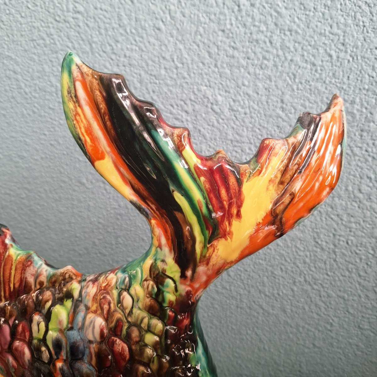 Ceramic Fish From Vallauris By André Rosselo, Circa 1950-photo-3