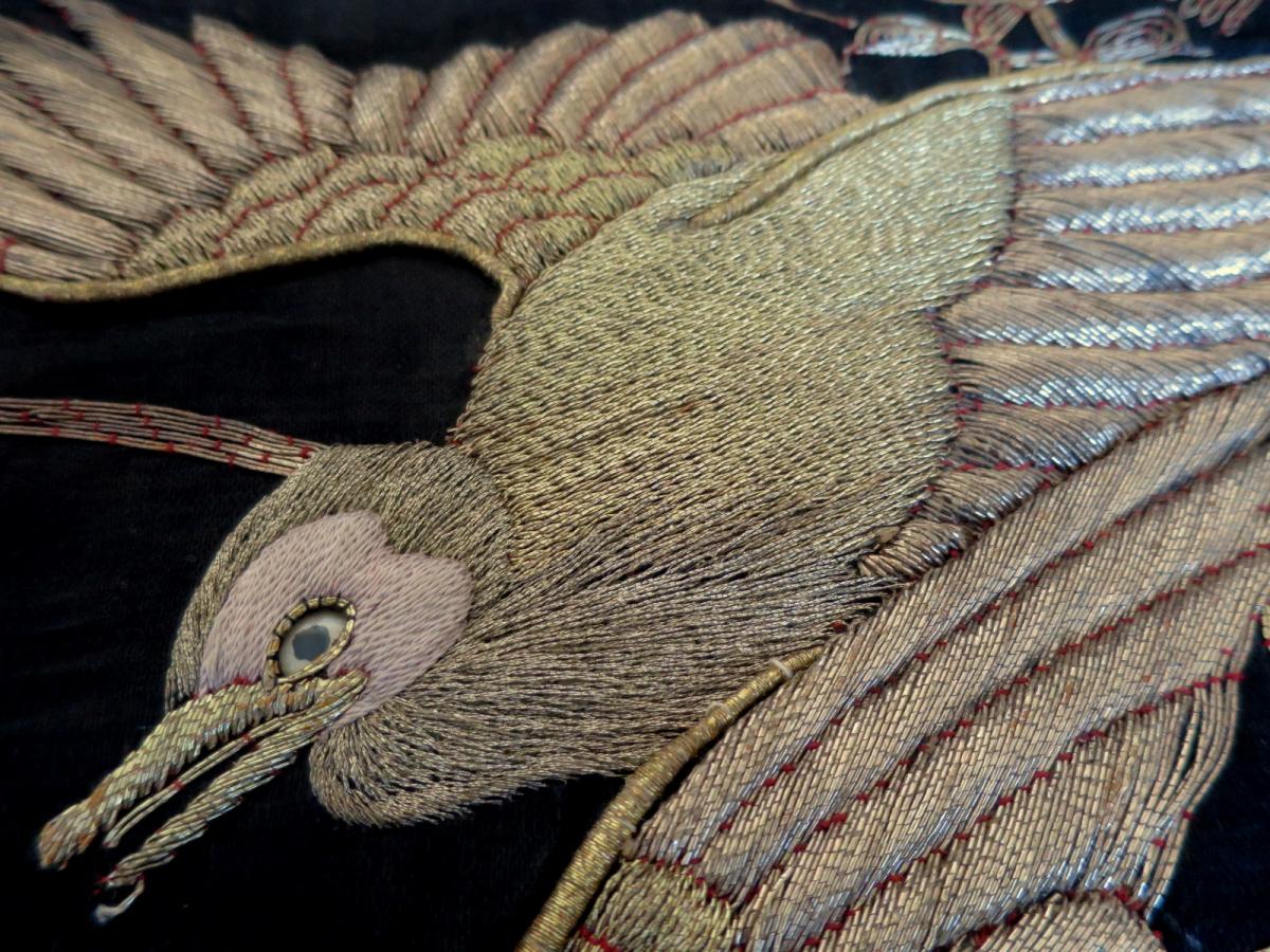 Broderie à décor d'oiseaux, Japon-photo-3