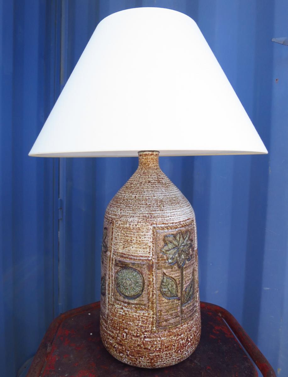 Albert Thiry Ceramic Lamp Circa 1960-photo-3